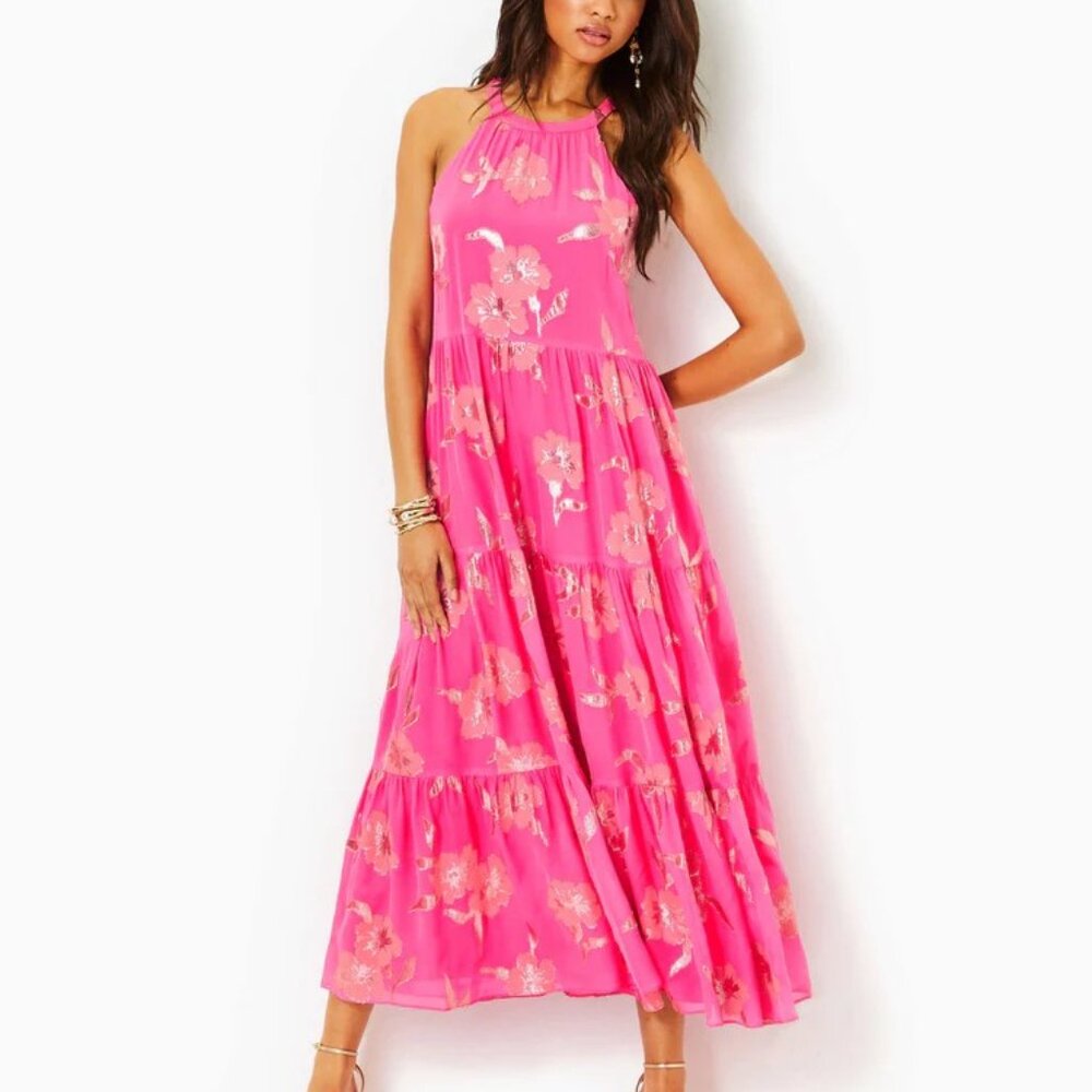 NWT Lilly Pulitzer Beccalyn Silk Blend Halter